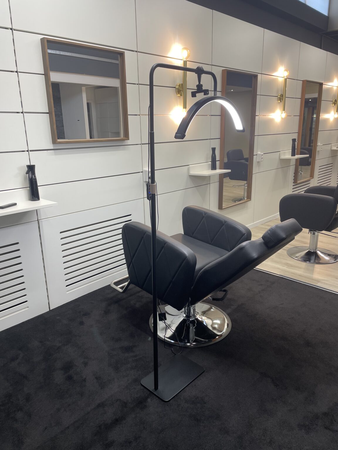 Modern salon workspace at Flexz